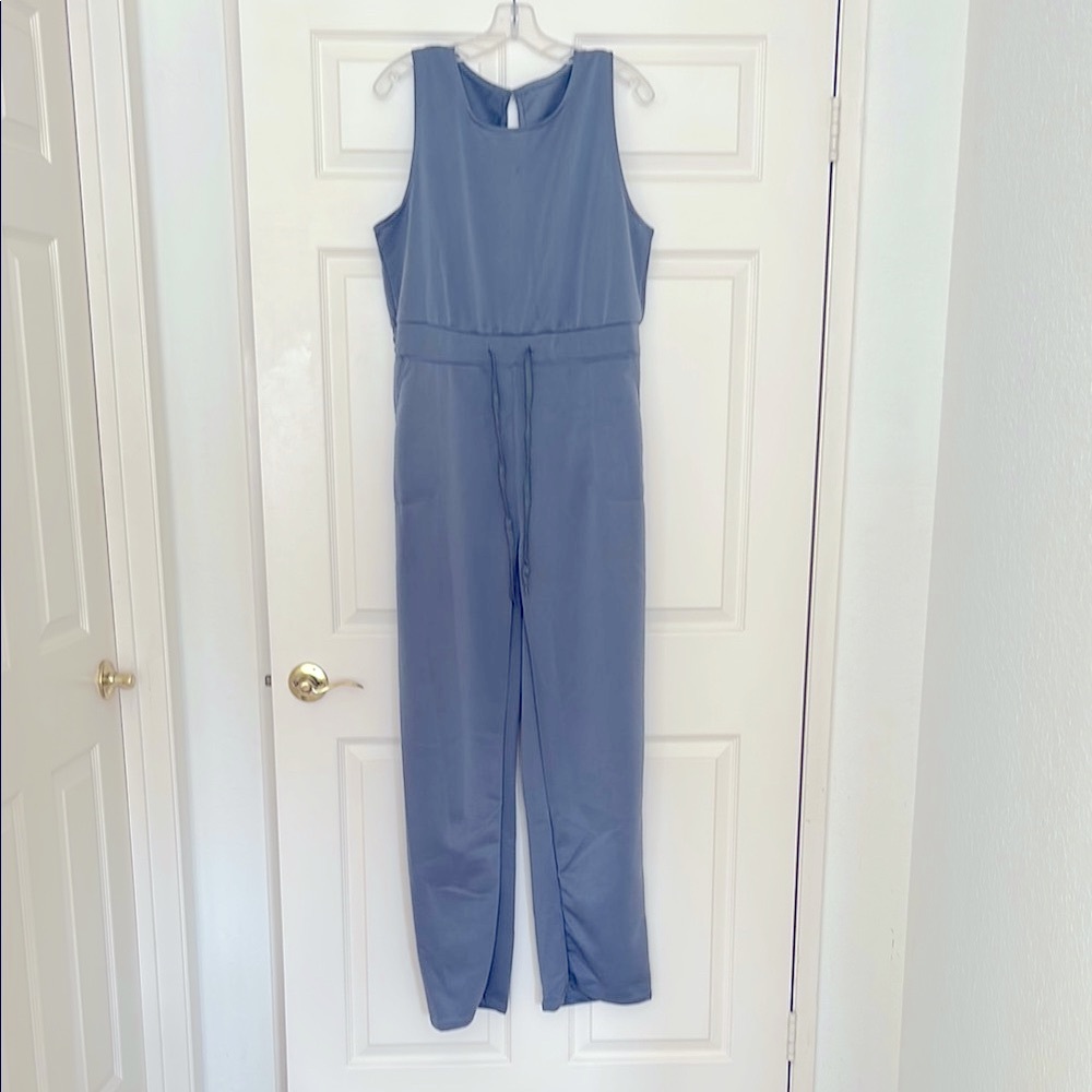Stylish Blue/Gray Jumpsuit